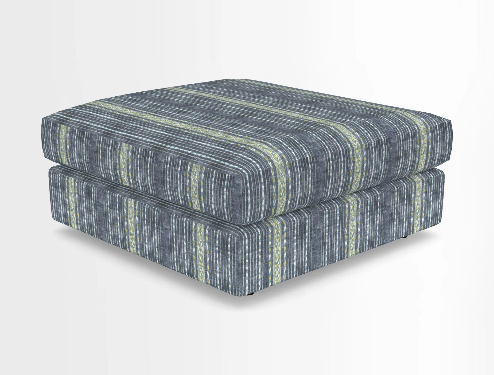 Slingsby fixed cover Footstool in Two Tone Plain Biscuit