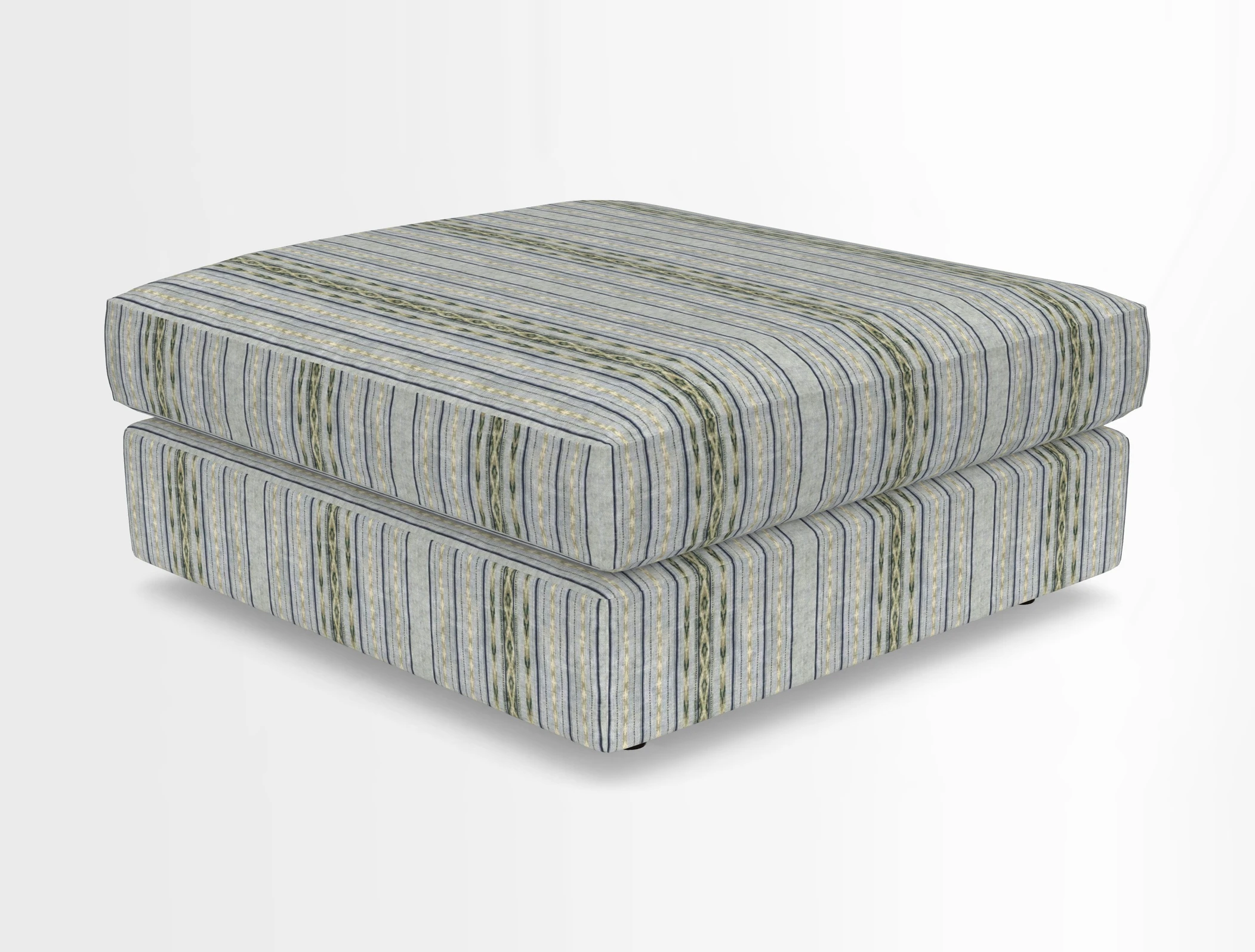 Slingsby fixed cover Footstool in Two Tone Plain Biscuit