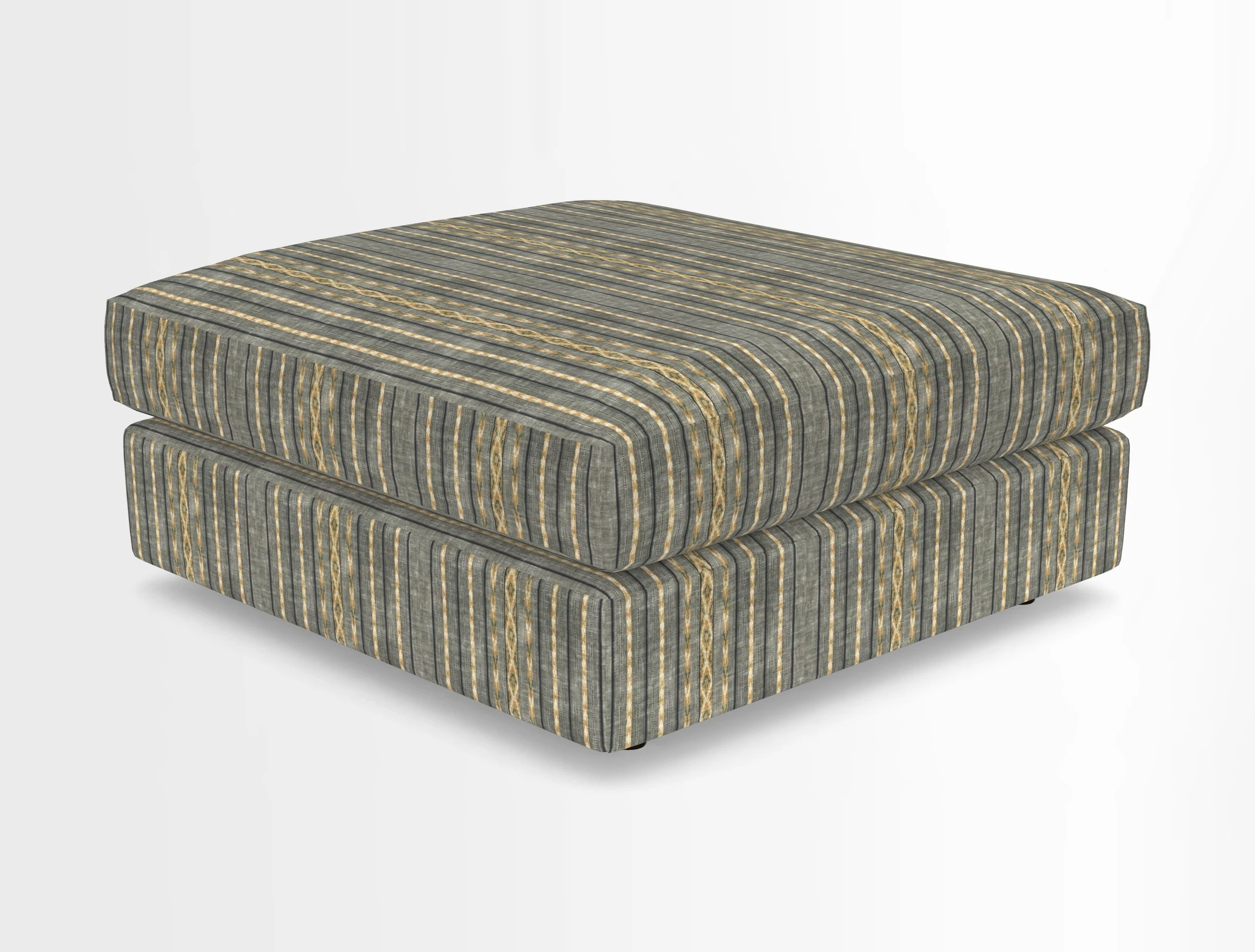 Slingsby fixed cover Footstool in Two Tone Plain Biscuit