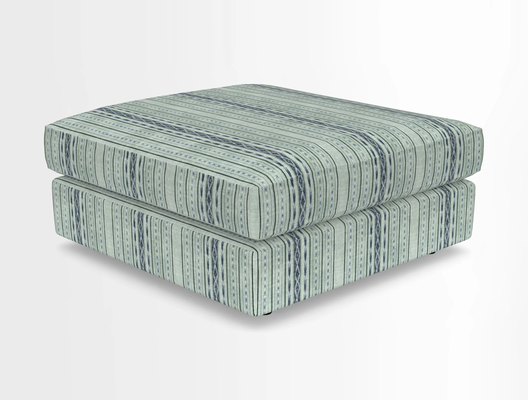 Slingsby fixed cover Footstool in Two Tone Plain Biscuit