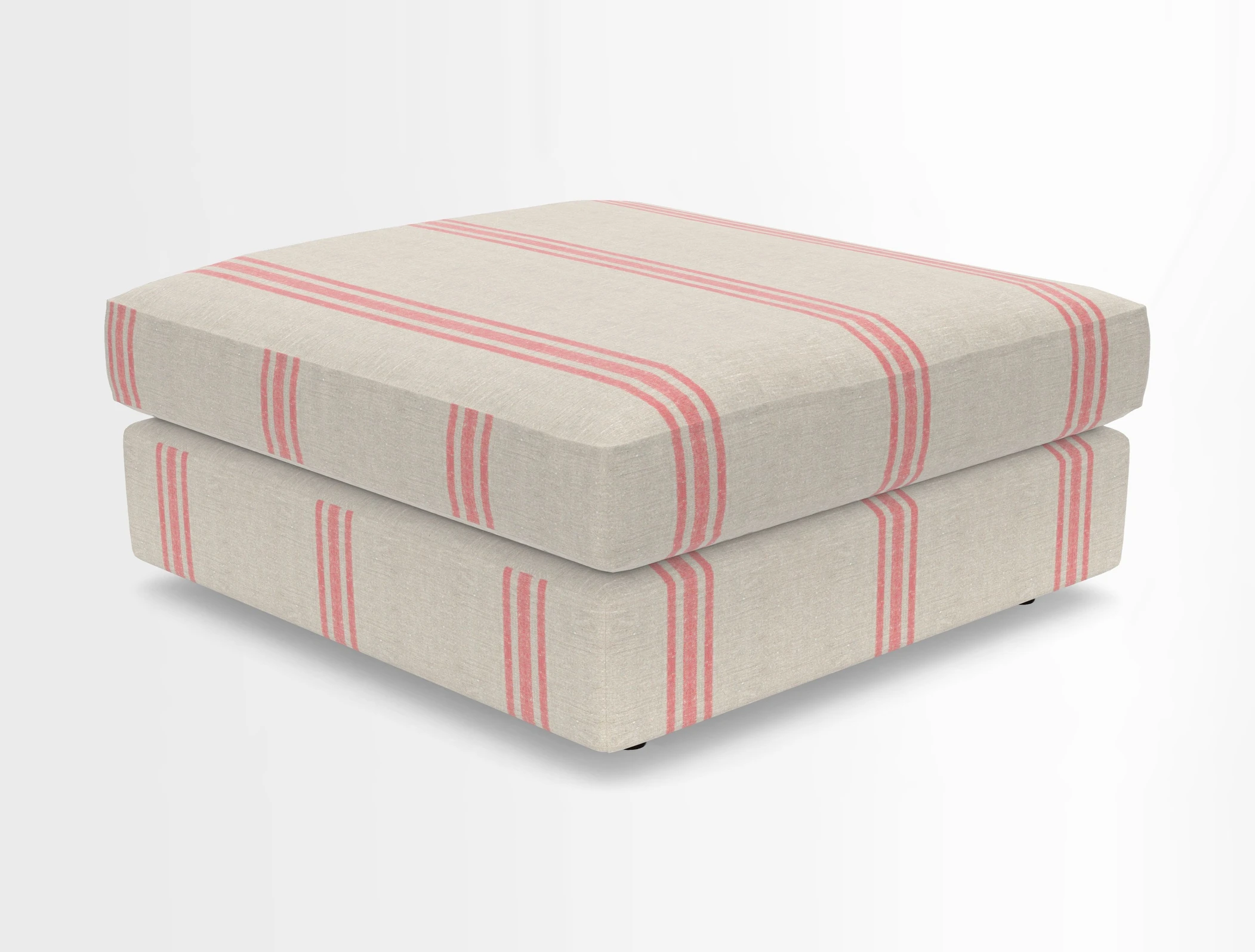 Slingsby fixed cover Footstool in Two Tone Plain Biscuit