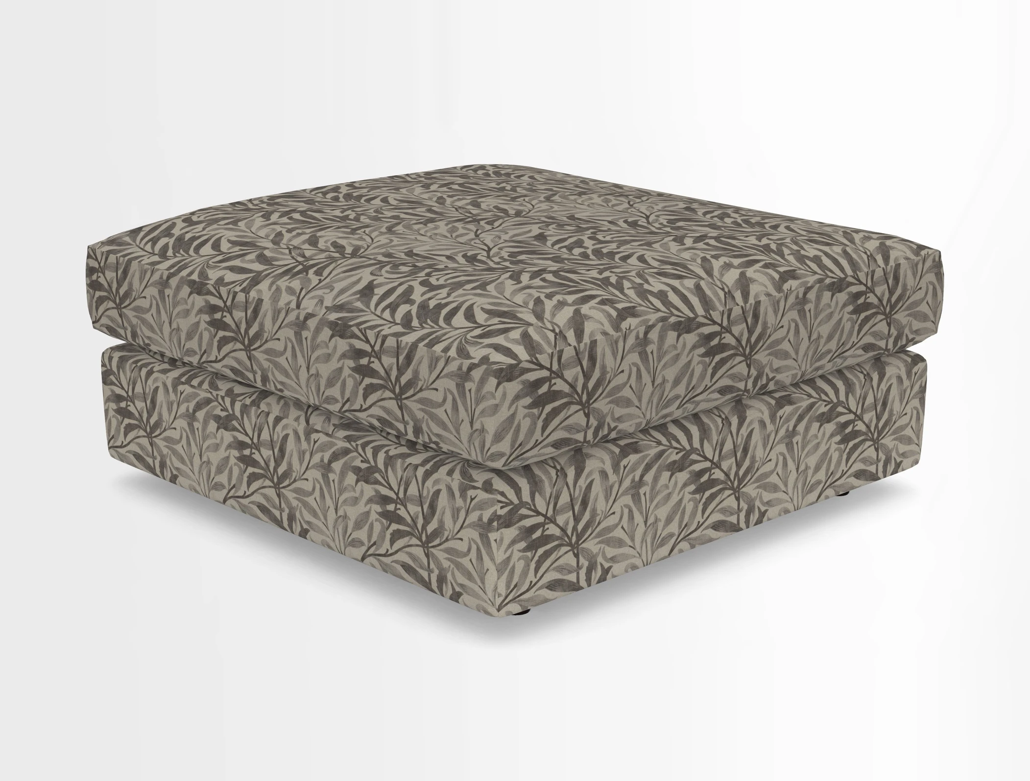 Slingsby fixed cover Footstool in Two Tone Plain Biscuit