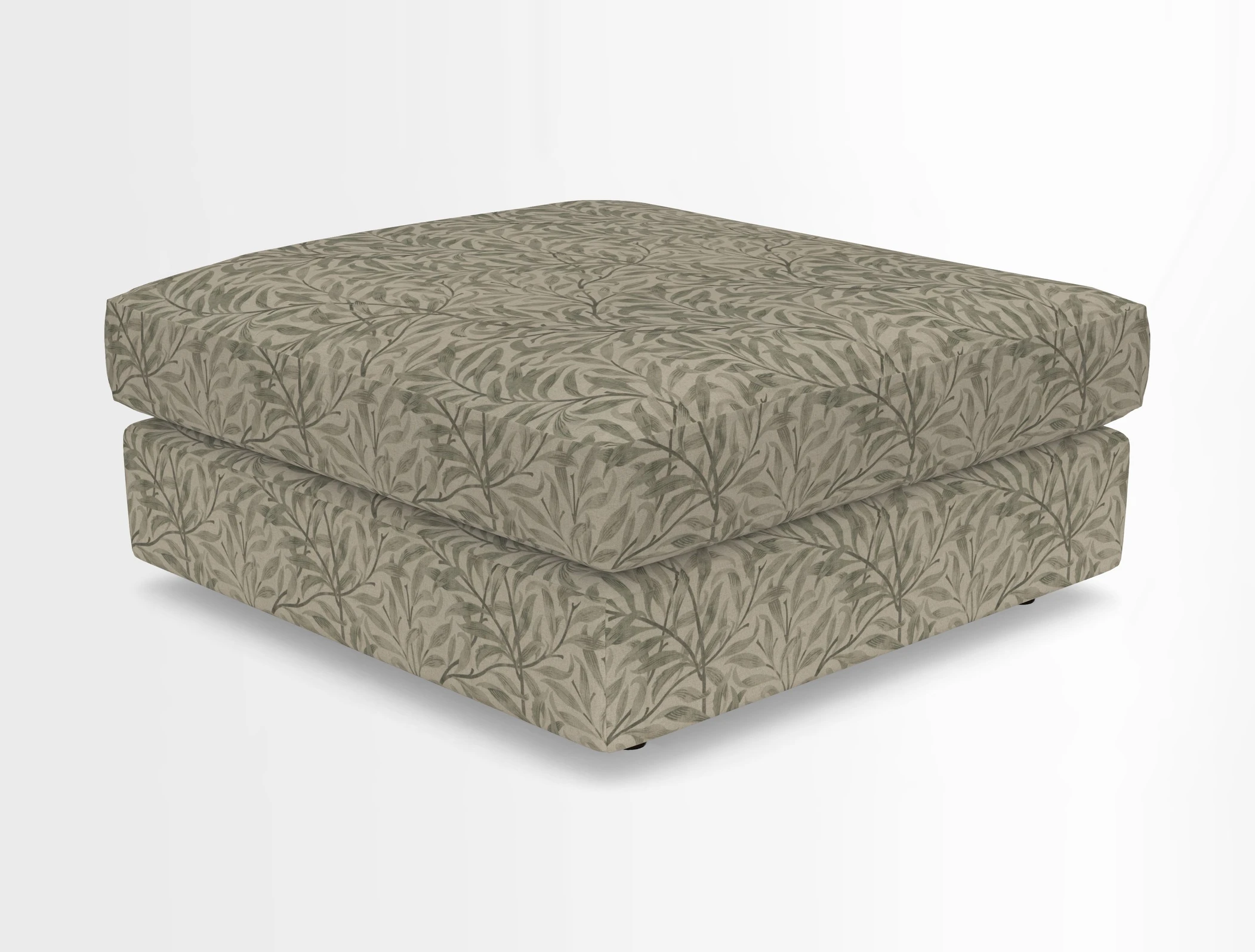 Slingsby fixed cover Footstool in Two Tone Plain Biscuit