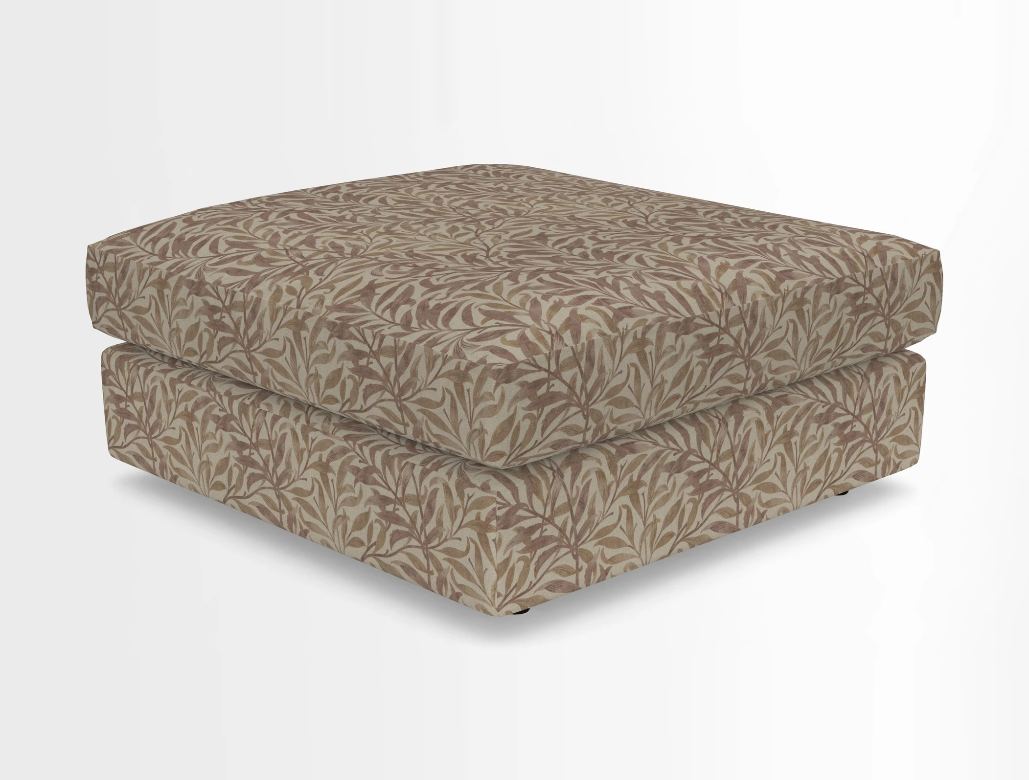 Slingsby fixed cover Footstool in Two Tone Plain Biscuit