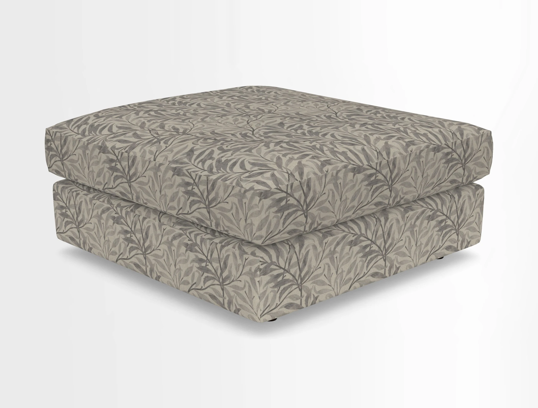 Slingsby fixed cover Footstool in Two Tone Plain Biscuit