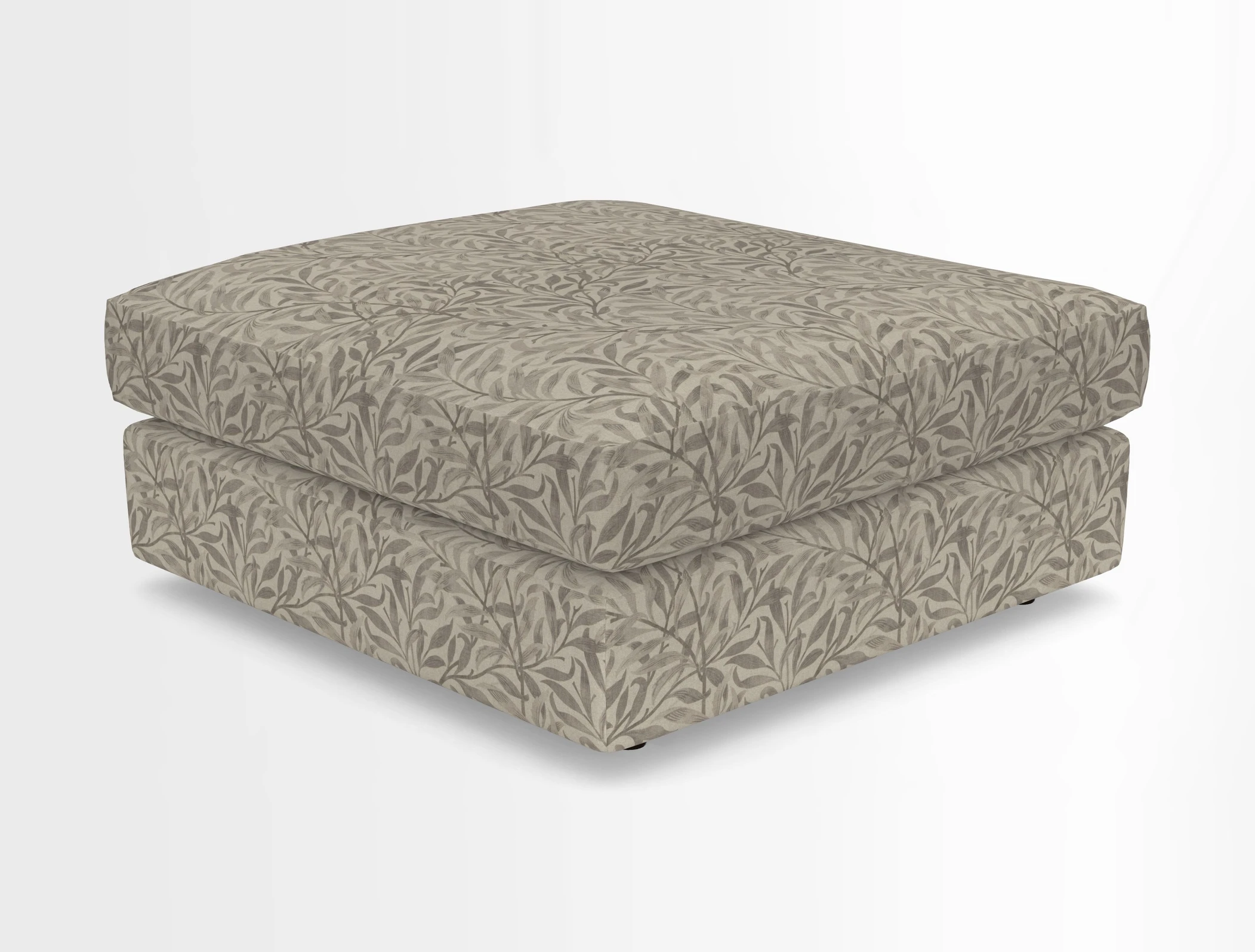 Slingsby fixed cover Footstool in Two Tone Plain Biscuit