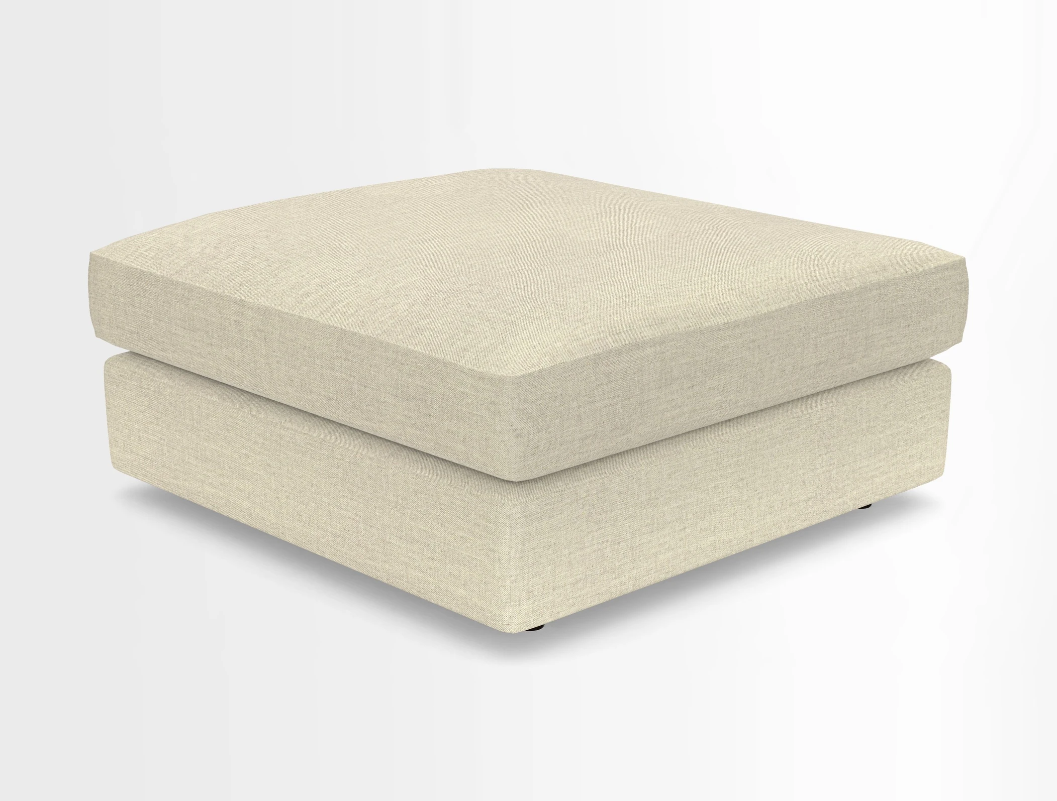 Slingsby fixed cover Footstool in Two Tone Plain Biscuit
