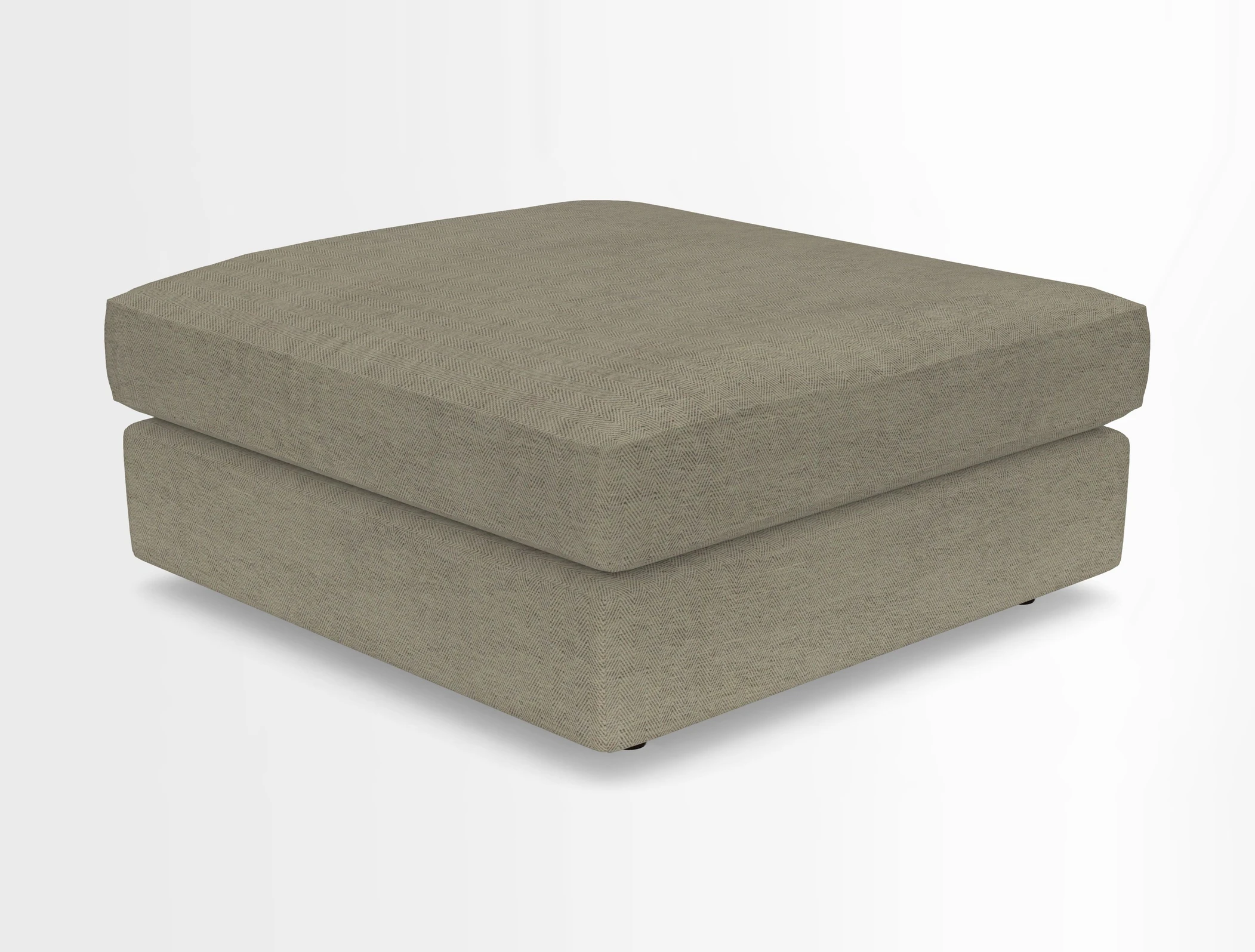 Slingsby fixed cover Footstool in Two Tone Plain Biscuit