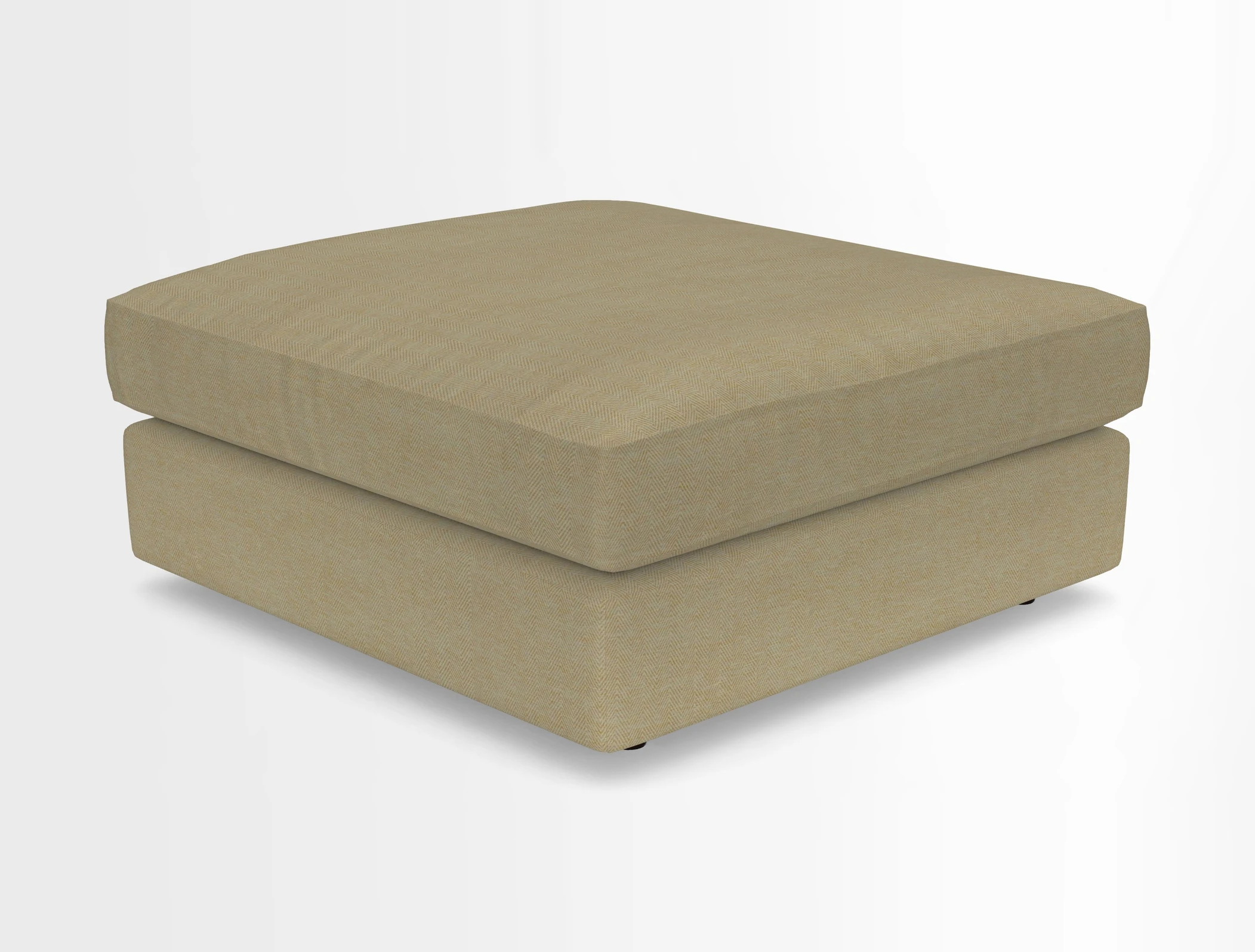 Slingsby fixed cover Footstool in Two Tone Plain Biscuit