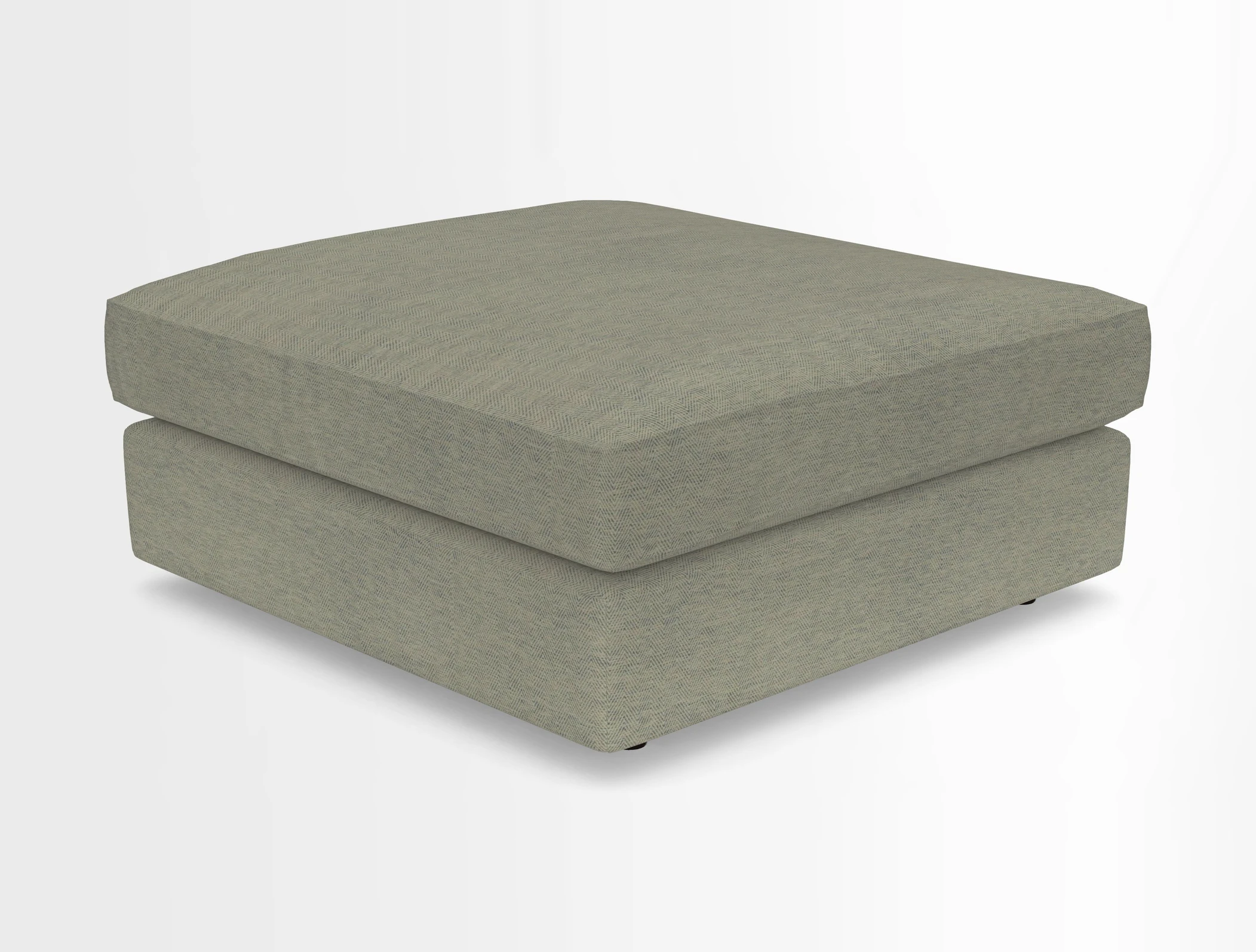 Slingsby fixed cover Footstool in Two Tone Plain Biscuit