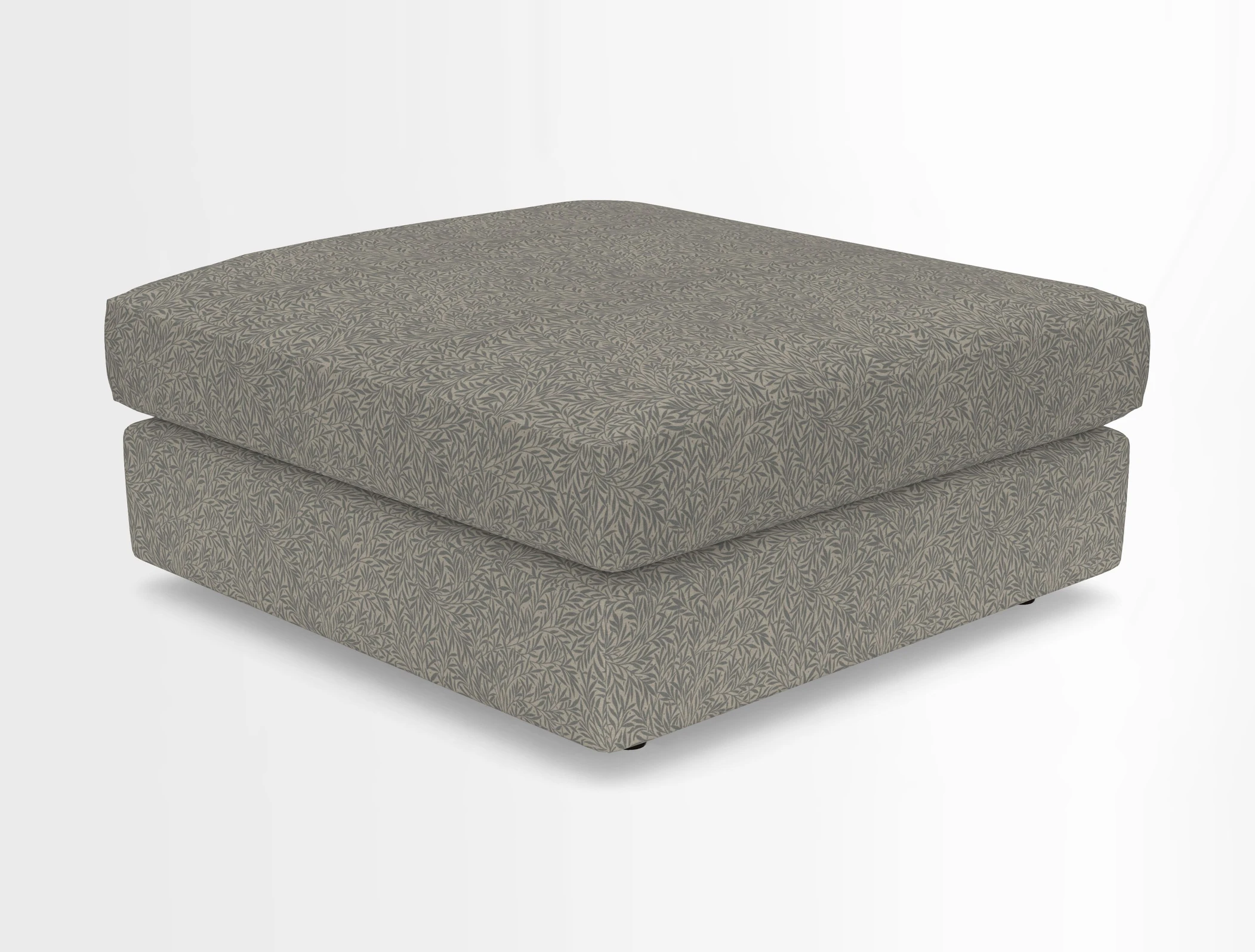 Slingsby fixed cover Footstool in Two Tone Plain Biscuit