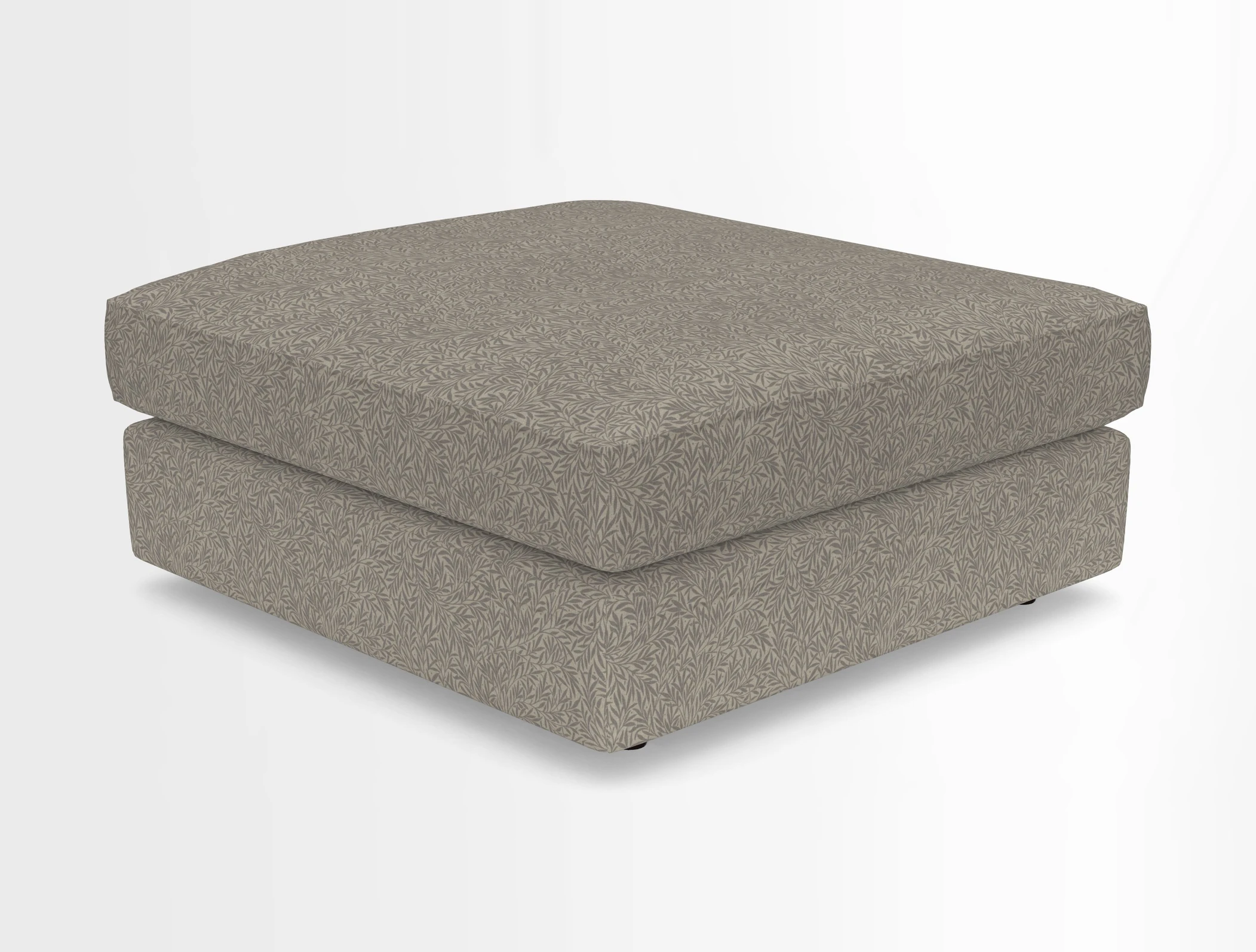 Slingsby fixed cover Footstool in Two Tone Plain Biscuit