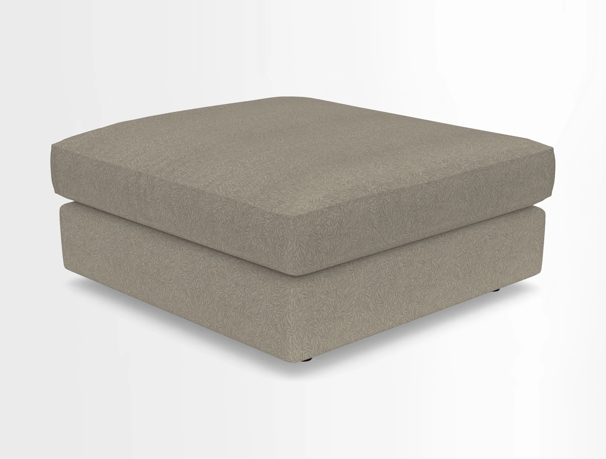 Slingsby fixed cover Footstool in Two Tone Plain Biscuit