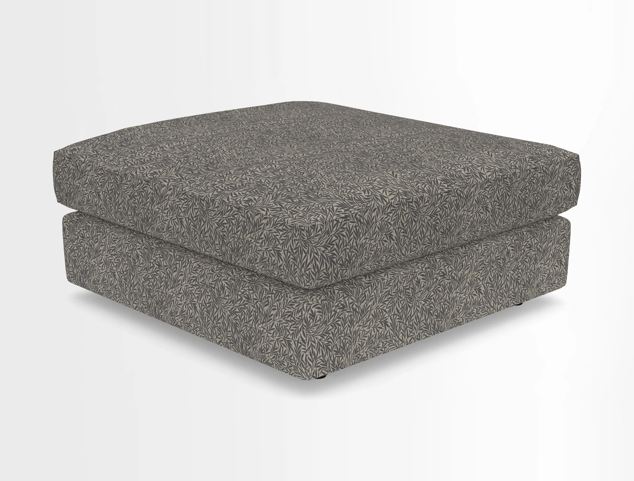 Slingsby fixed cover Footstool in Two Tone Plain Biscuit
