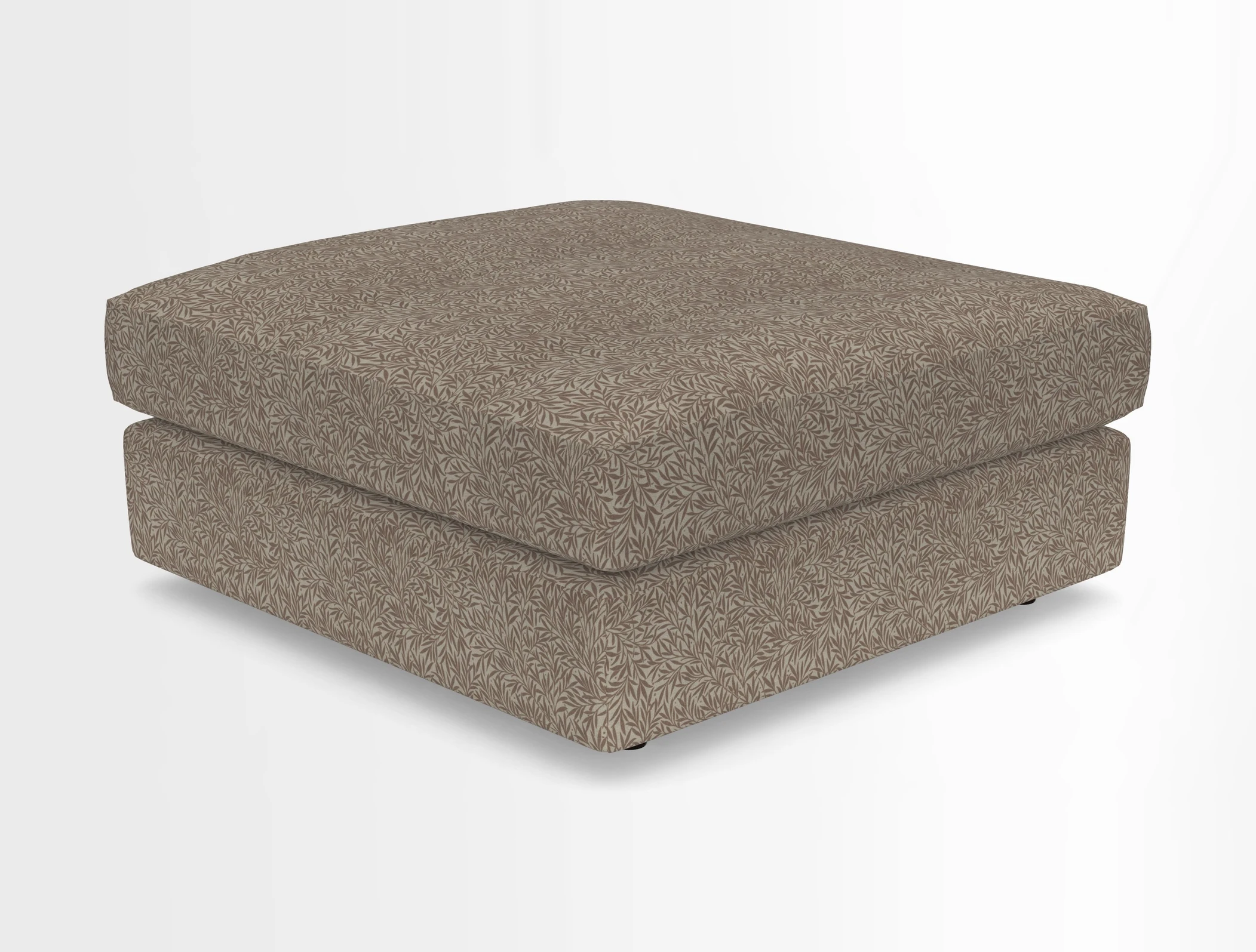 Slingsby fixed cover Footstool in Two Tone Plain Biscuit