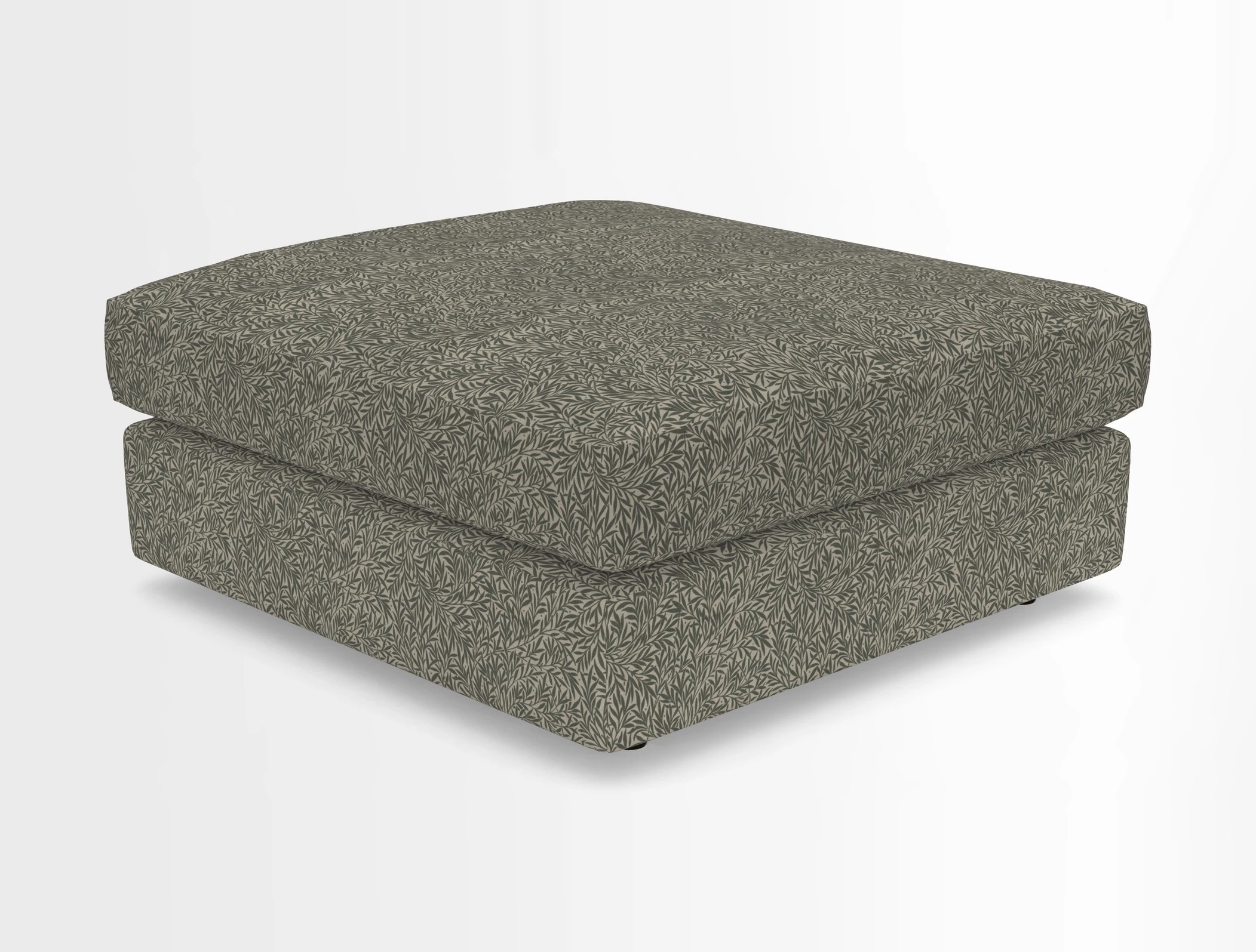 Slingsby fixed cover Footstool in Two Tone Plain Biscuit