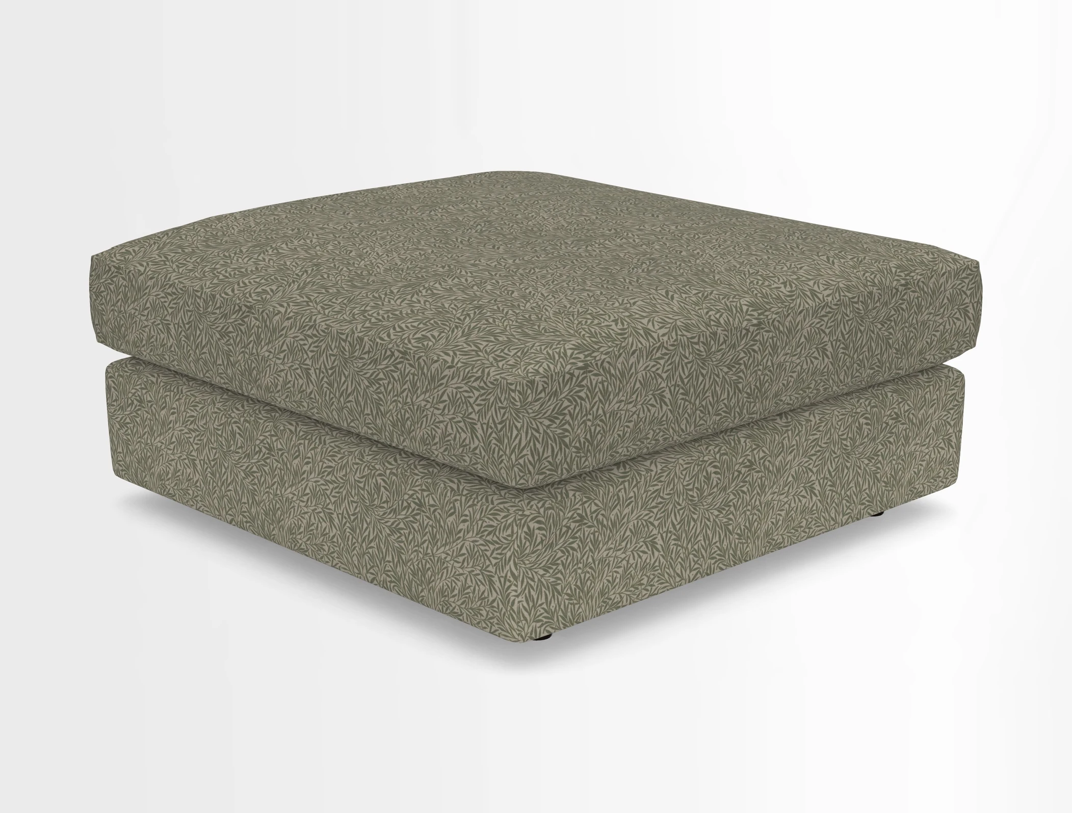 Slingsby fixed cover Footstool in Two Tone Plain Biscuit