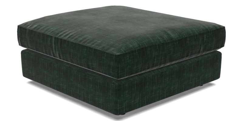 Slingsby fixed cover Footstool in Two Tone Plain Biscuit