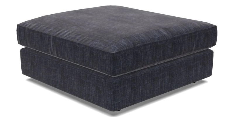 Slingsby fixed cover Footstool in Two Tone Plain Biscuit