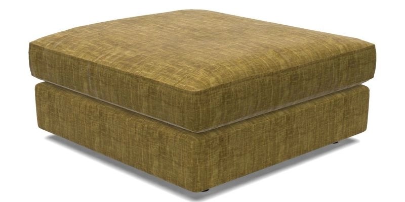 Slingsby fixed cover Footstool in Two Tone Plain Biscuit
