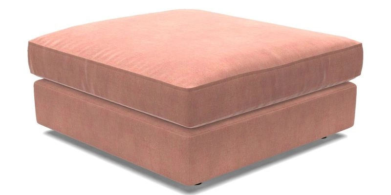 Slingsby fixed cover Footstool in Two Tone Plain Biscuit