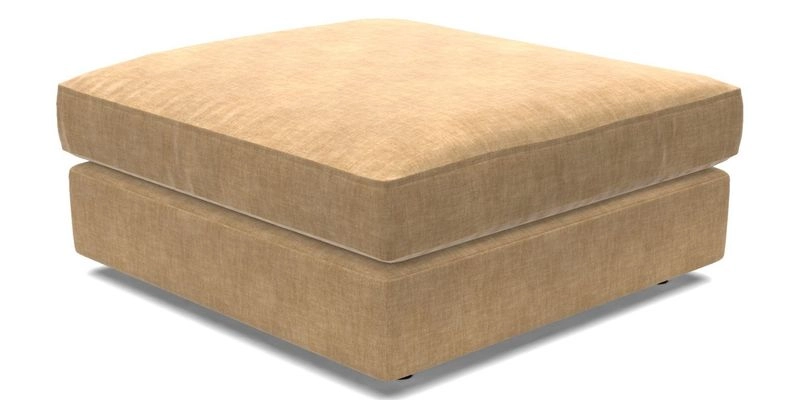 Slingsby fixed cover Footstool in Two Tone Plain Biscuit