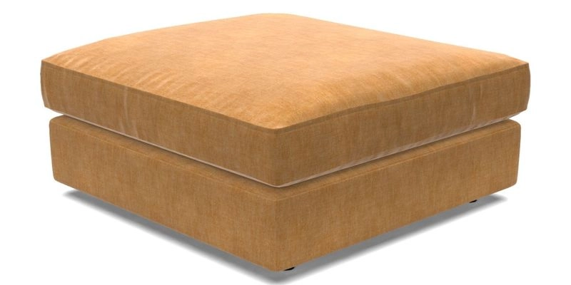 Slingsby fixed cover Footstool in Two Tone Plain Biscuit