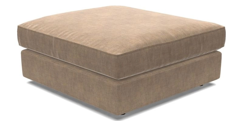 Slingsby fixed cover Footstool in Two Tone Plain Biscuit