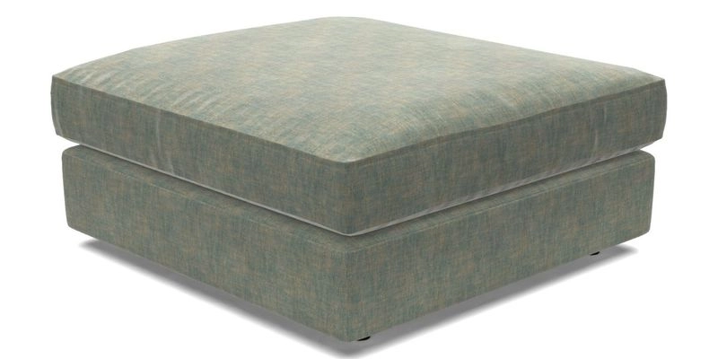 Slingsby fixed cover Footstool in Two Tone Plain Biscuit