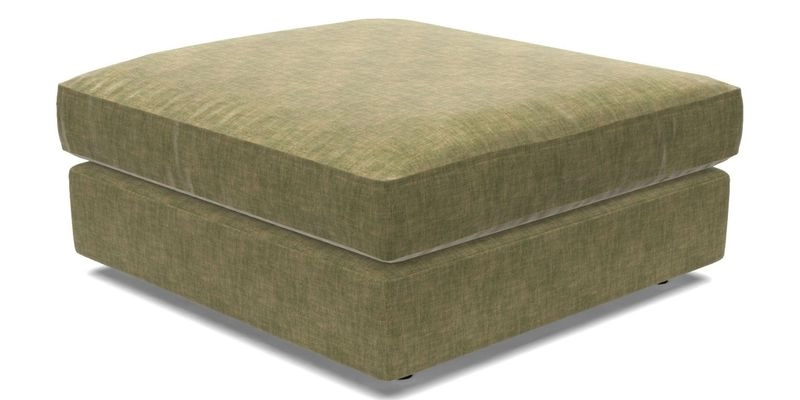 Slingsby fixed cover Footstool in Two Tone Plain Biscuit
