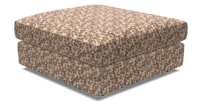 Slingsby fixed cover Footstool in Two Tone Plain Biscuit