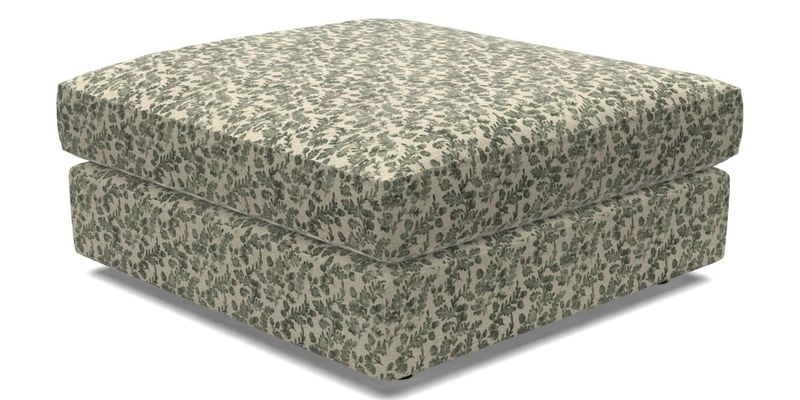 Slingsby fixed cover Footstool in Two Tone Plain Biscuit