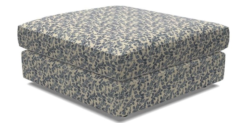 Slingsby fixed cover Footstool in Two Tone Plain Biscuit