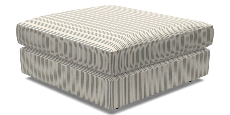 Slingsby fixed cover Footstool in Two Tone Plain Biscuit