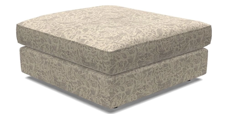 Slingsby fixed cover Footstool in Two Tone Plain Biscuit