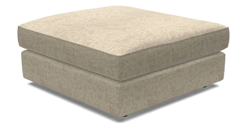 Slingsby fixed cover Footstool in Two Tone Plain Biscuit