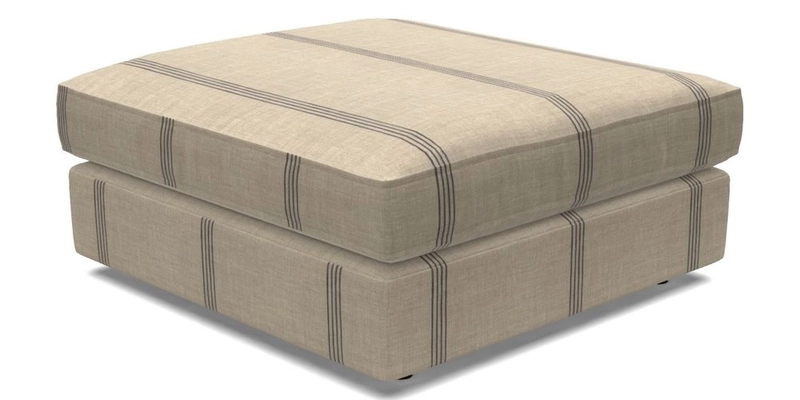 Slingsby fixed cover Footstool in Two Tone Plain Biscuit