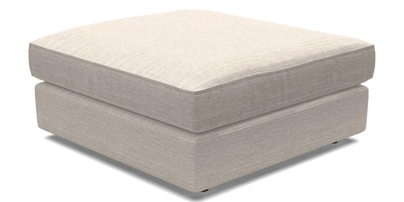 Slingsby fixed cover Footstool in Two Tone Plain Biscuit