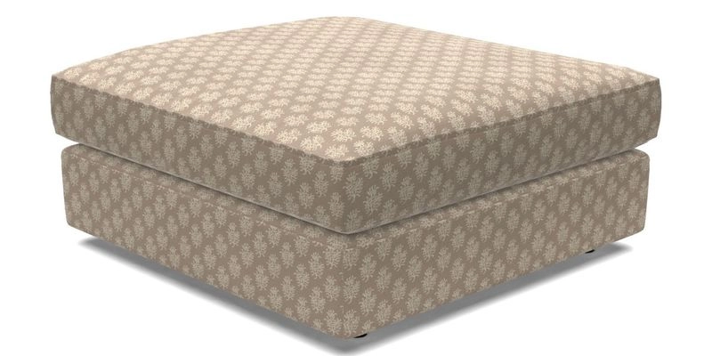 Slingsby fixed cover Footstool in Two Tone Plain Biscuit