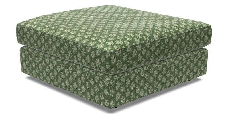 Slingsby fixed cover Footstool in Two Tone Plain Biscuit