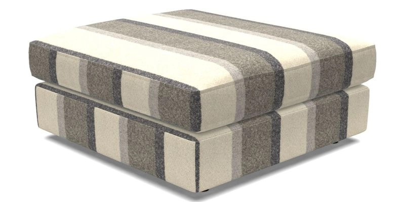 Slingsby fixed cover Footstool in Two Tone Plain Biscuit