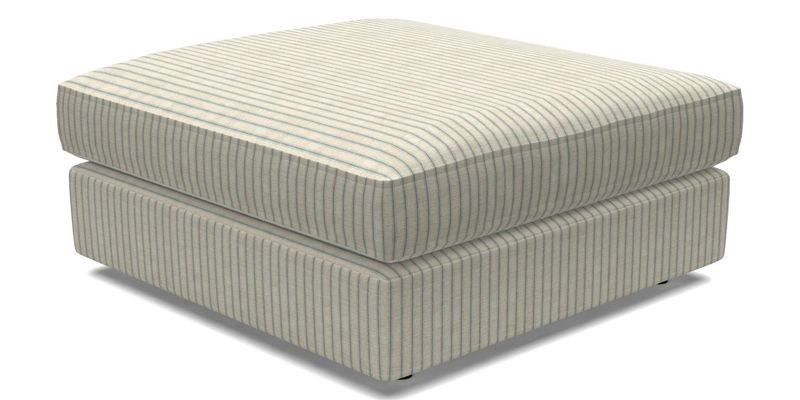 Slingsby fixed cover Footstool in Two Tone Plain Biscuit