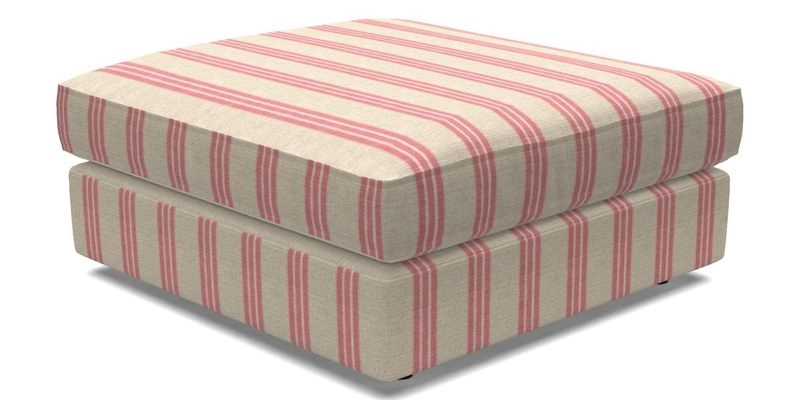 Slingsby fixed cover Footstool in Two Tone Plain Biscuit