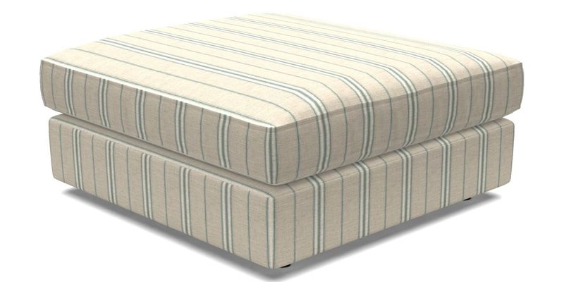 Slingsby fixed cover Footstool in Two Tone Plain Biscuit