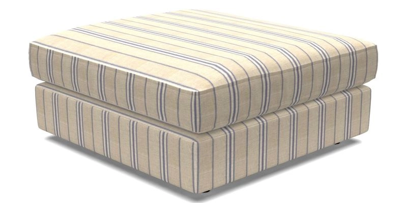 Slingsby fixed cover Footstool in Two Tone Plain Biscuit