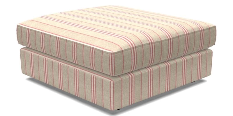 Slingsby fixed cover Footstool in Two Tone Plain Biscuit