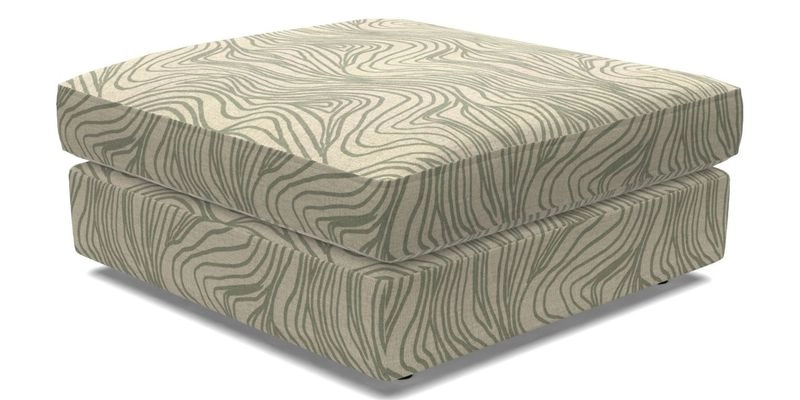 Slingsby fixed cover Footstool in Two Tone Plain Biscuit