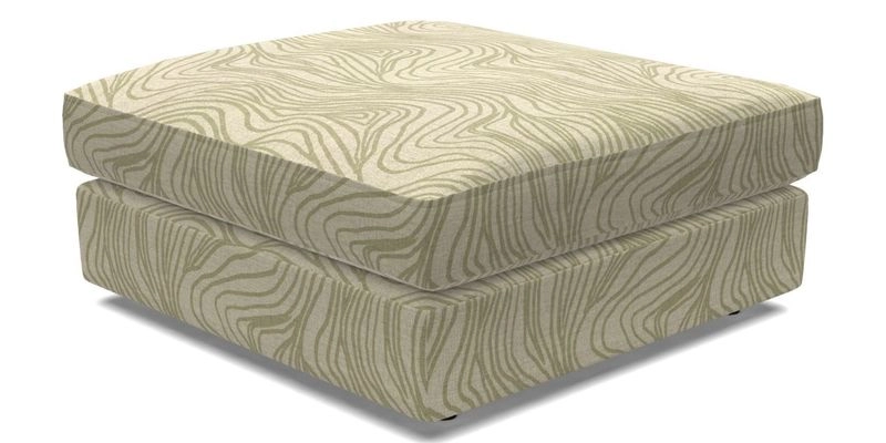 Slingsby fixed cover Footstool in Two Tone Plain Biscuit