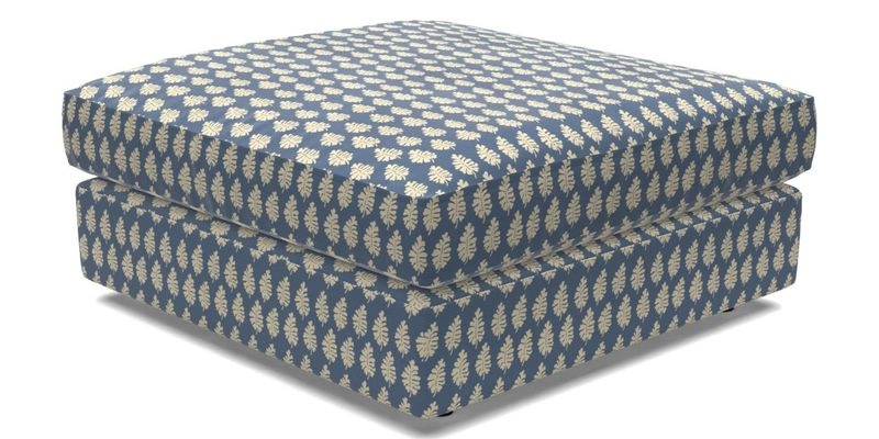 Slingsby fixed cover Footstool in Two Tone Plain Biscuit