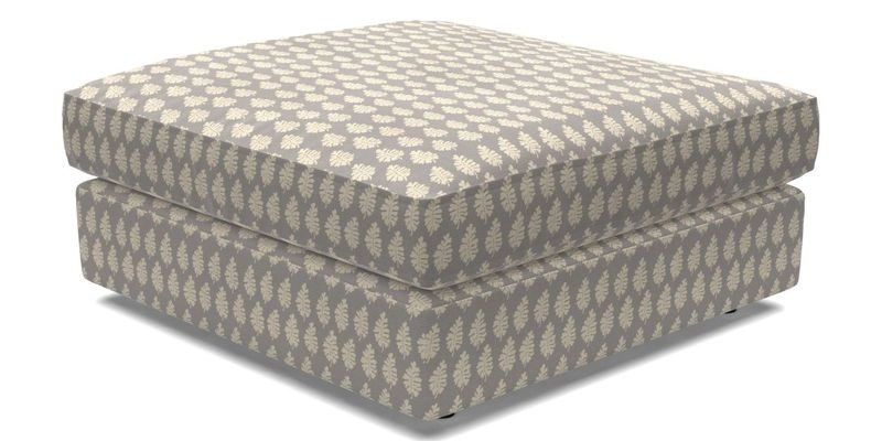 Slingsby fixed cover Footstool in Two Tone Plain Biscuit